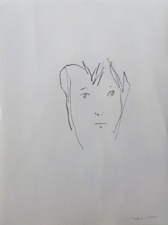 Minimalist Portrait 2, Ink on Paper 29x41 cm