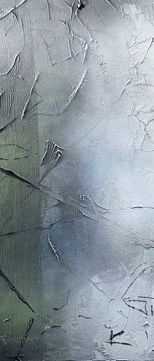 The calligraphy of the serenity light abstract painting by O KLOSKA by Kloska Ovidiu