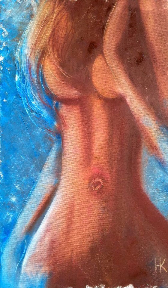 Woman nude canvas wall art