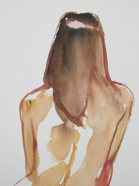 female nude back study