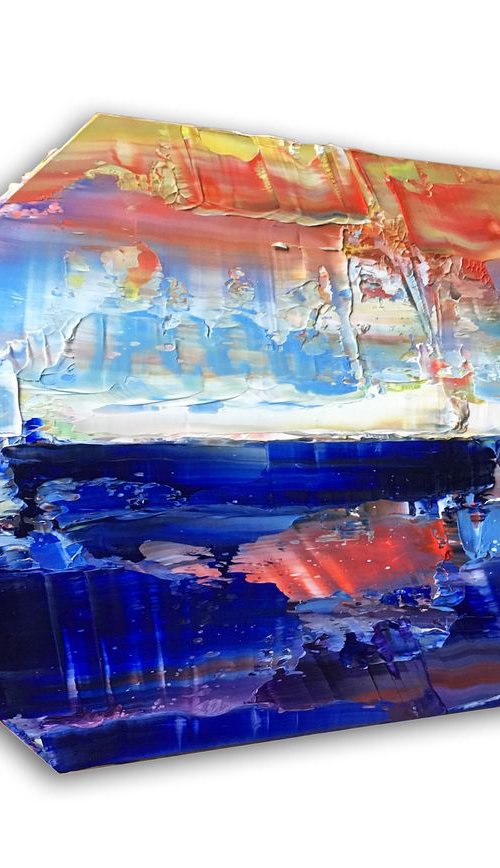 "Heart Of The Ocean" - FREE USA SHIPPING - Original PMS Oil Painting On Wood - 31 x 15.5 inches by Preston M. Smith (PMS)