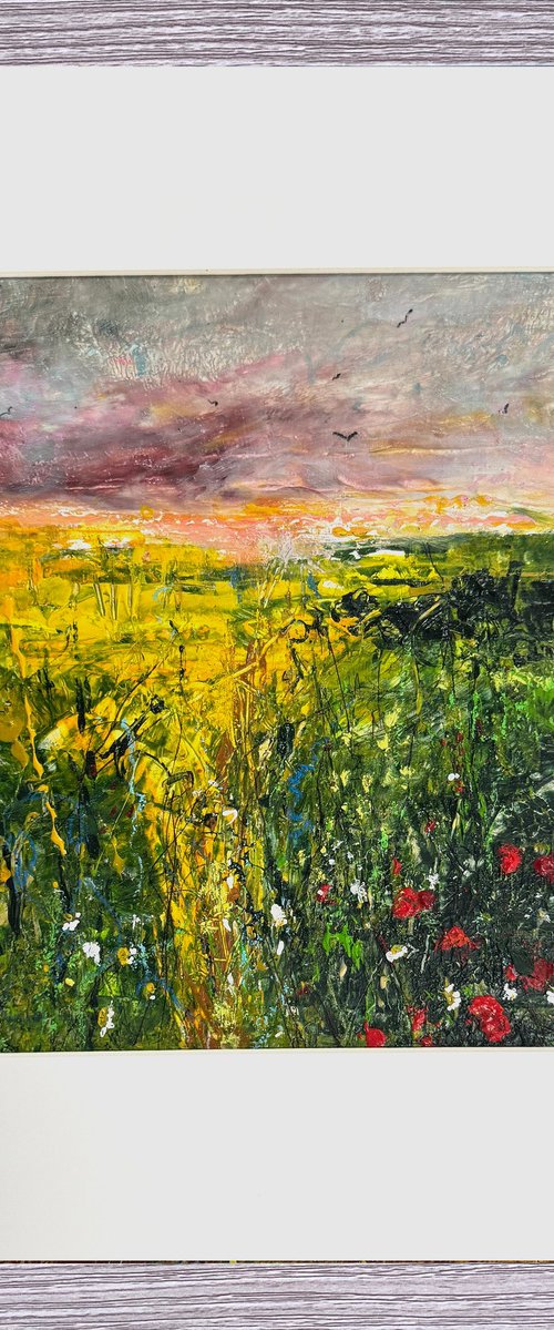 Wildflower meadow framed by Teresa Tanner