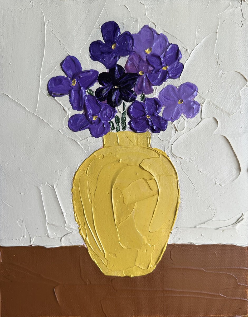  Purple Flowers By Guzaliya Xavier, 8 X 10, Artwork For Sale On Artfinder