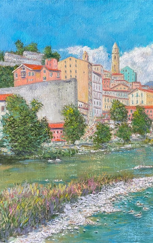 Ventimiglia. View of the Old Town by Albert Safiullin