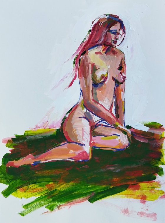 Colorful Nude Sketch