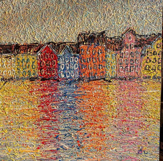 Sunlit Waterfront Magic - Rolled