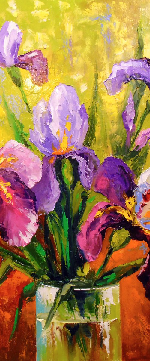 Bouquet of irises by Olha Darchuk