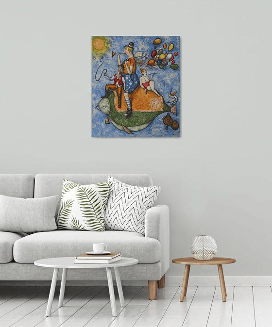 Travelers 70x80cm ,Acrylic/canvas