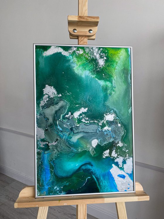 Emerald Ocean – Green Abstract
