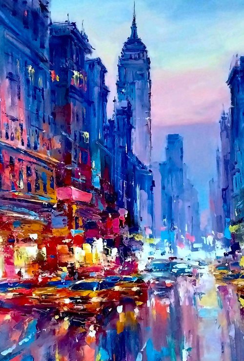 Abstract cityscape (New York) by Andrej  Ostapchuk