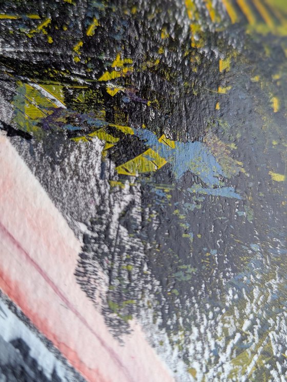 Black stork in Mixed Media