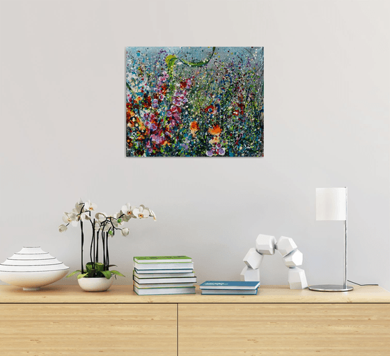 Flowers in Grasslands Original Painting