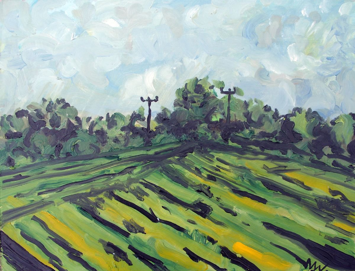 Field Edge at Dusk by Nicholas Wright