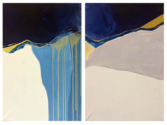 Set White Blue Gold original.