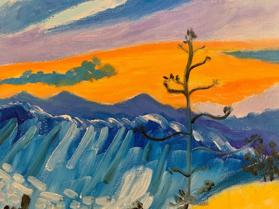 La Paz, Sunset ORIGINAL OIL PAINTING