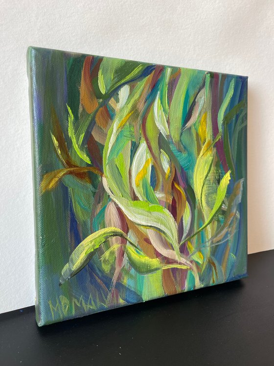 Feeling. Abstract oil painting