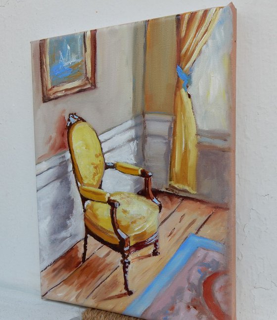 Yellow chair.