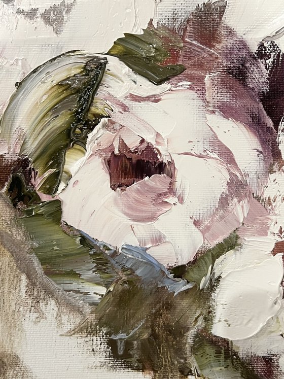 Charm White peonies.