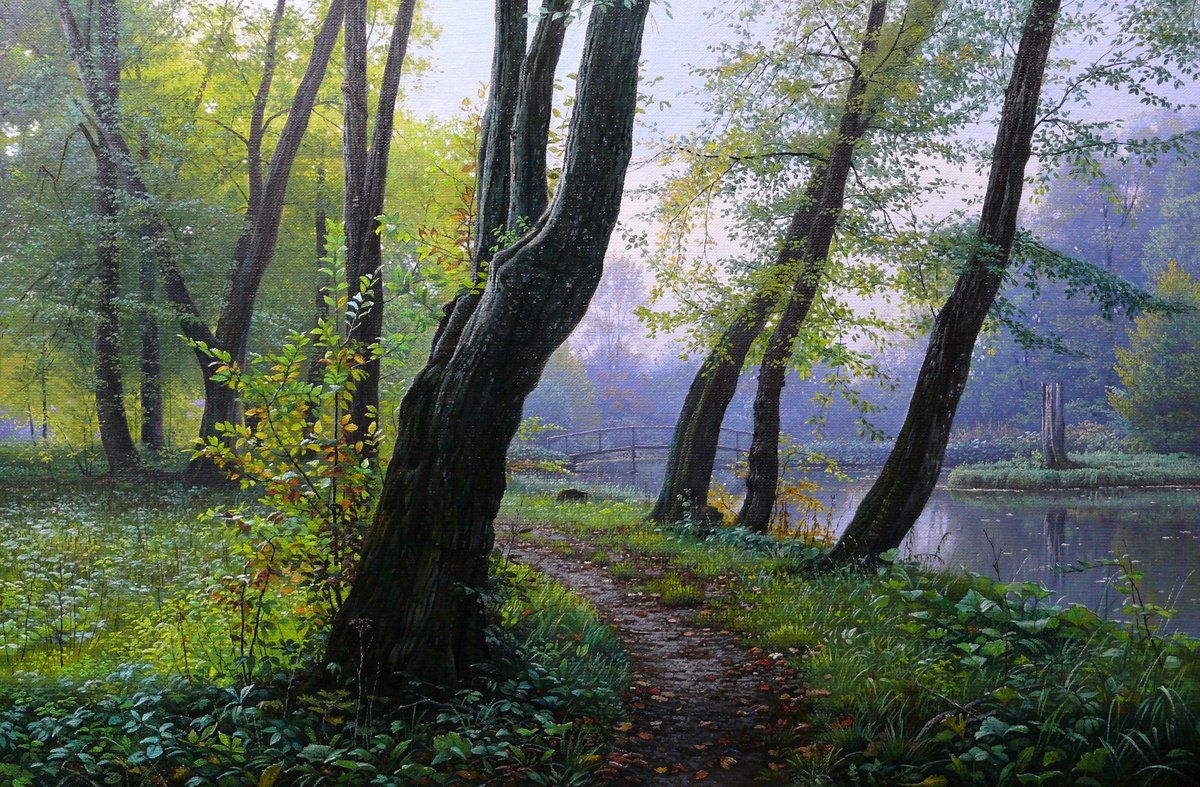 Photorealistic Landscape Oil Painting By Mlynarcik Emil, 24 X 16", Autumn Is Comming, Original Artwork
