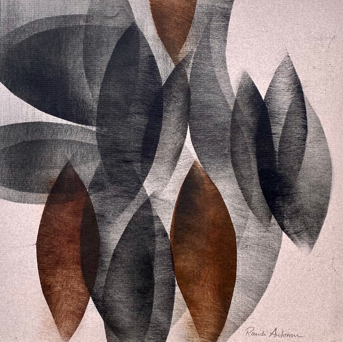 Graphic Abstract Limited Edition Print By Randi Antonsen, 10 X 10", Still Daylight, Original Artwork