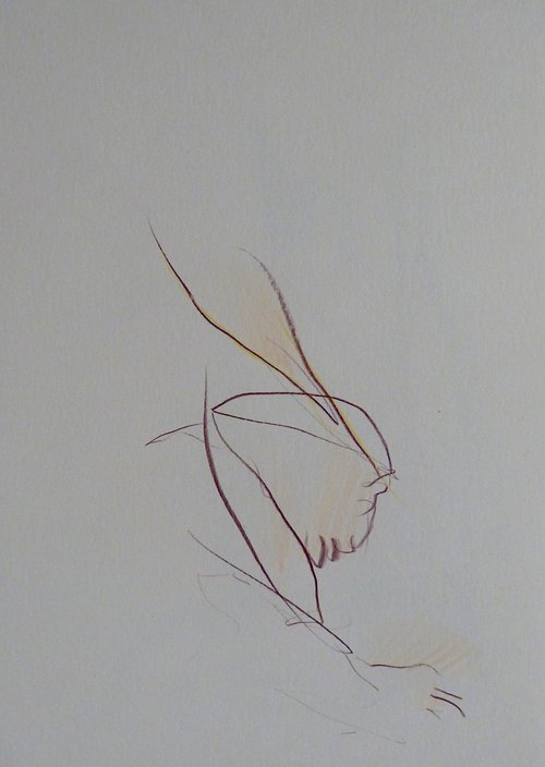 Expressive minimalist sketch 1, 21x15 cm by Frederic Belaubre