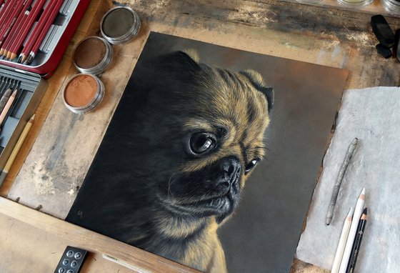 Pug Portrait ll (Original Painting)
