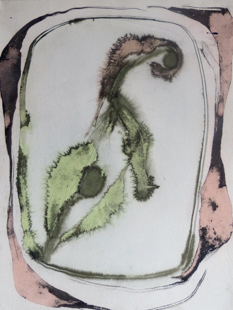 The Green Abstract, 29x41 cm - ESA1 by Frederic Belaubre