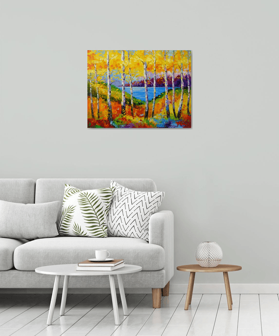 Colorful birch