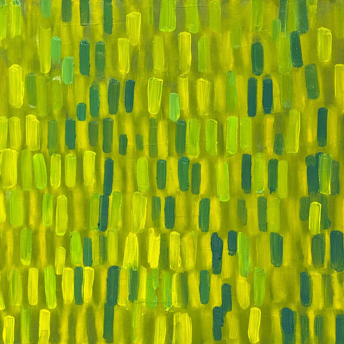 Geometric Oil Painting , Green Abstraction By Ekaterina Dutkevich, 20 X 20, Artwork For Sale On Artfinder