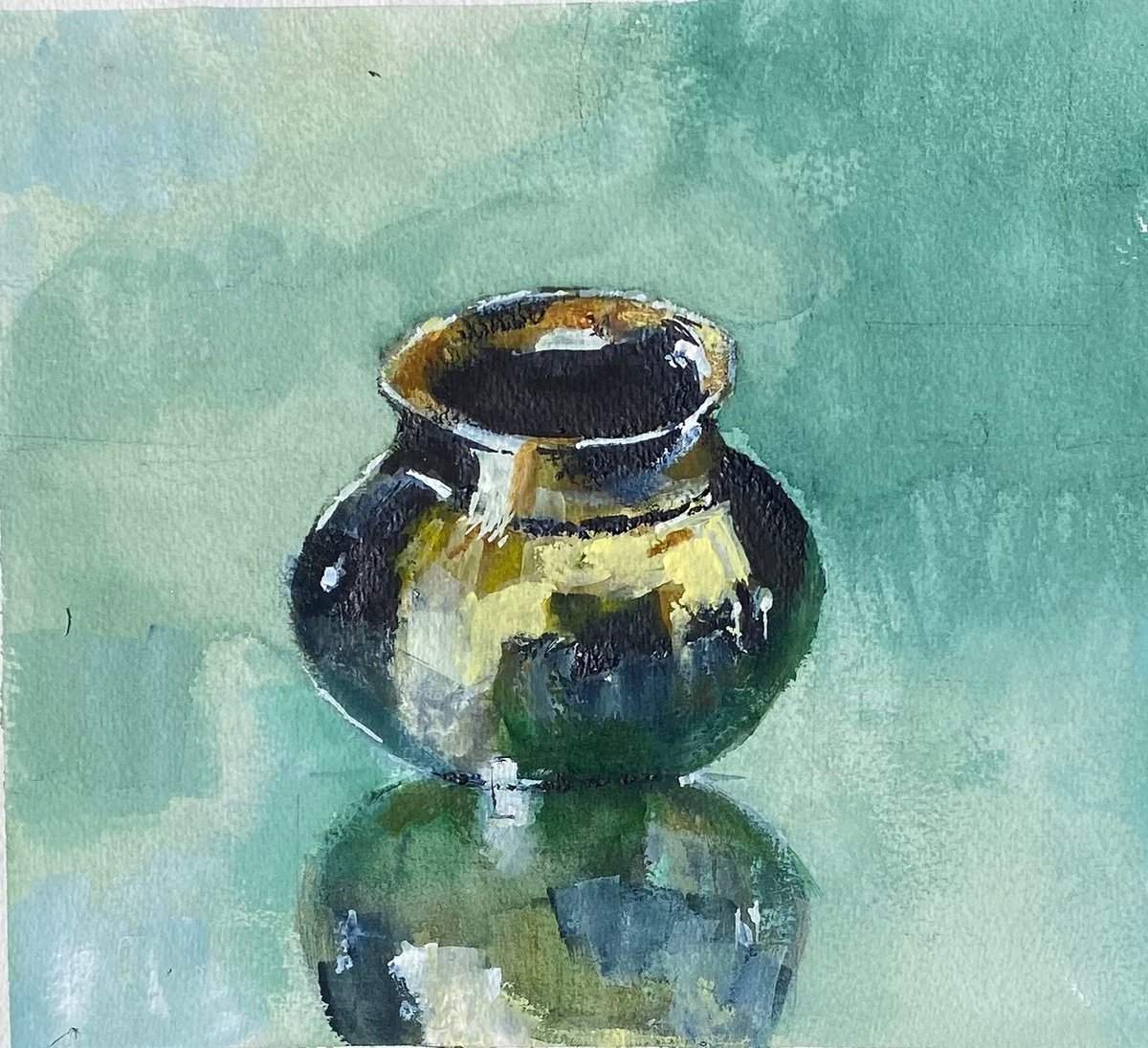 Impressionistic Painting , Murano Glass-.. By Paul Mitchell, 9 X 9, Artwork For Sale On Artfinder