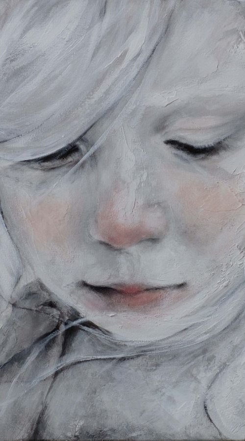 Ritratto in bianco / White portrait by Federica Belloli