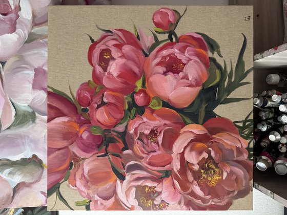 Red Peonies