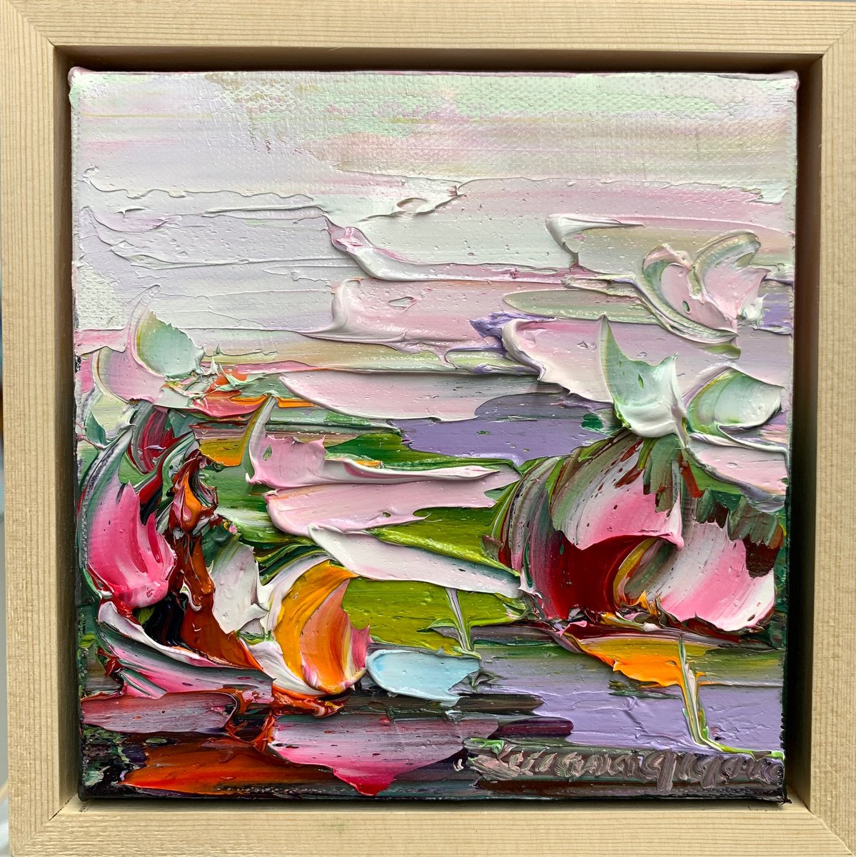 Water lilies No 145 ( Framed ) by Liliana Gigovic