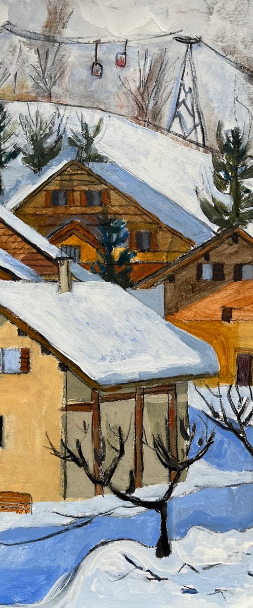 Ski Village by Christine Callum  McInally