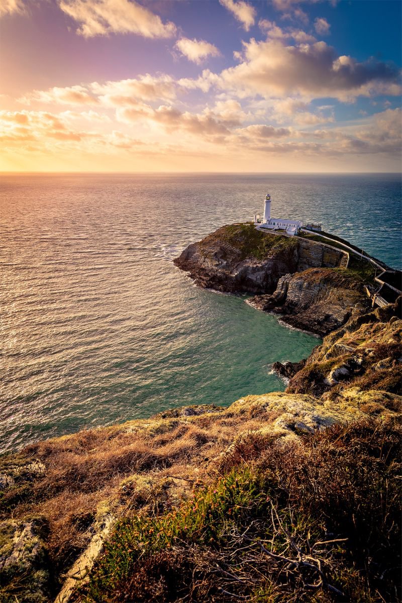 Autumnal Sunset, South Stack Lighthouse by Peter Verity
