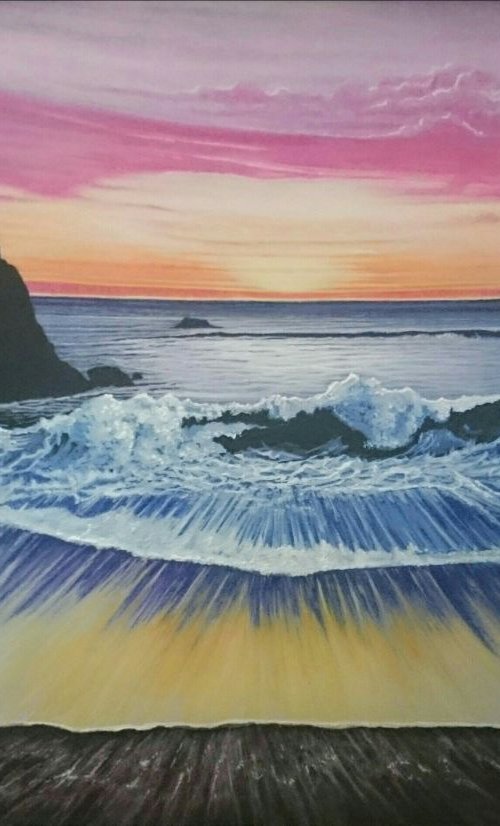 Pink sunset by Zoe Adams