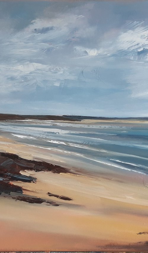 Godrevy Beach Cornwall by Steve Keenan