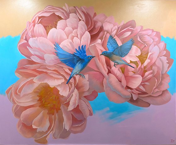 Peonies large bloom 120*100cm