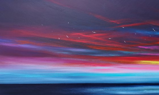 Deep Embers - seascape, emotional, panoramic