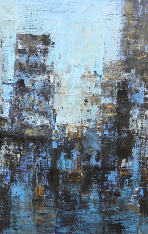 Moody Metropolis  (Large, 120x80cm) by Kalpana Soanes