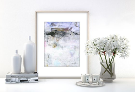 Tranquil Wandering 6 - Mixed Media Abstract Painting in mat by Kathy Morton Stanion