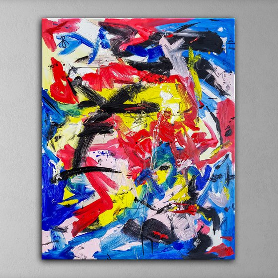 "Irrebressible" Abstract Expressionism painting