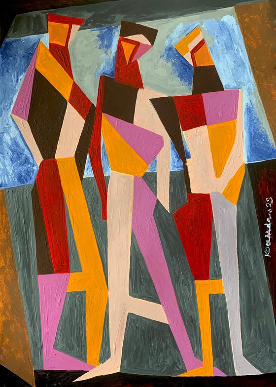 Three Abstracted Figures