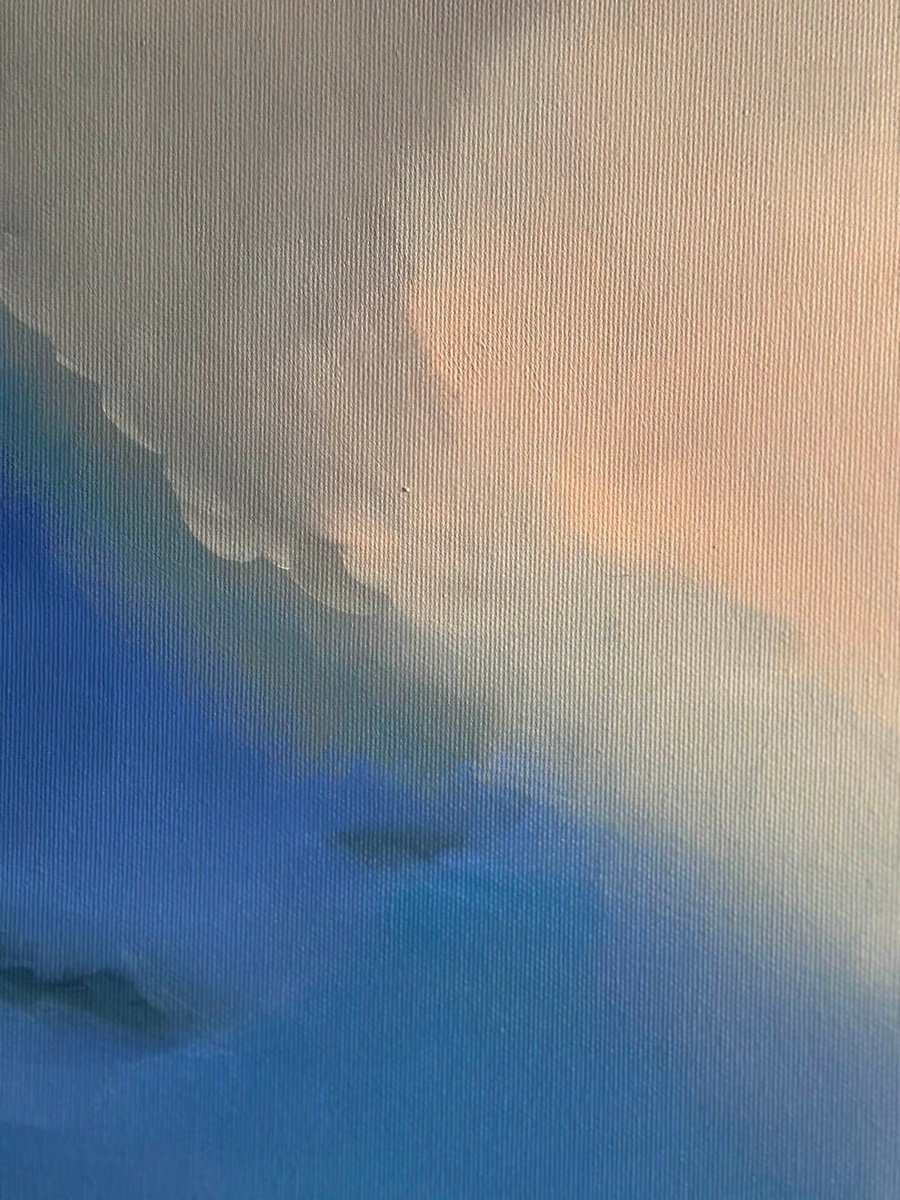 Impressionistic Landscape Oil Painting By Fosco Culto, 35 X 31, View Of The Port In Livorno In The Evening, Original Artwork