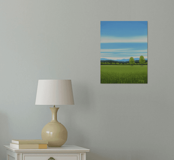 Grassy Field - Blue Sky