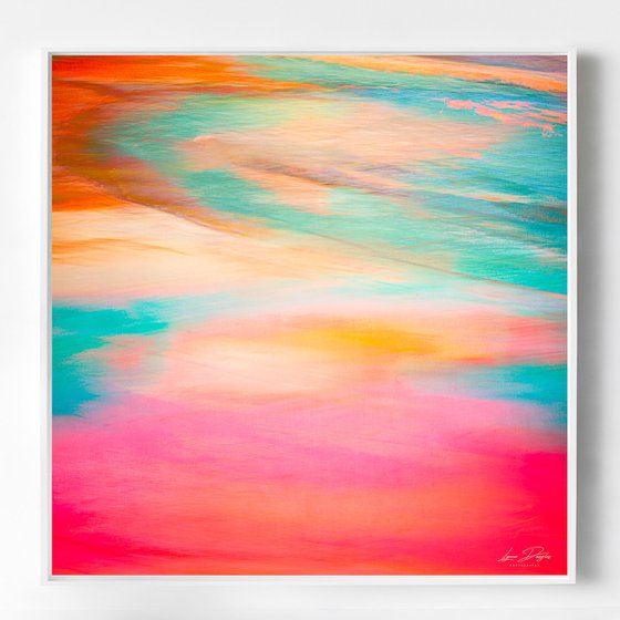 Large Red Abstract Canvas - Sun Sensations
