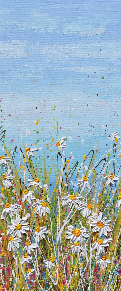 White Daisy Field by Olga Tkachyk