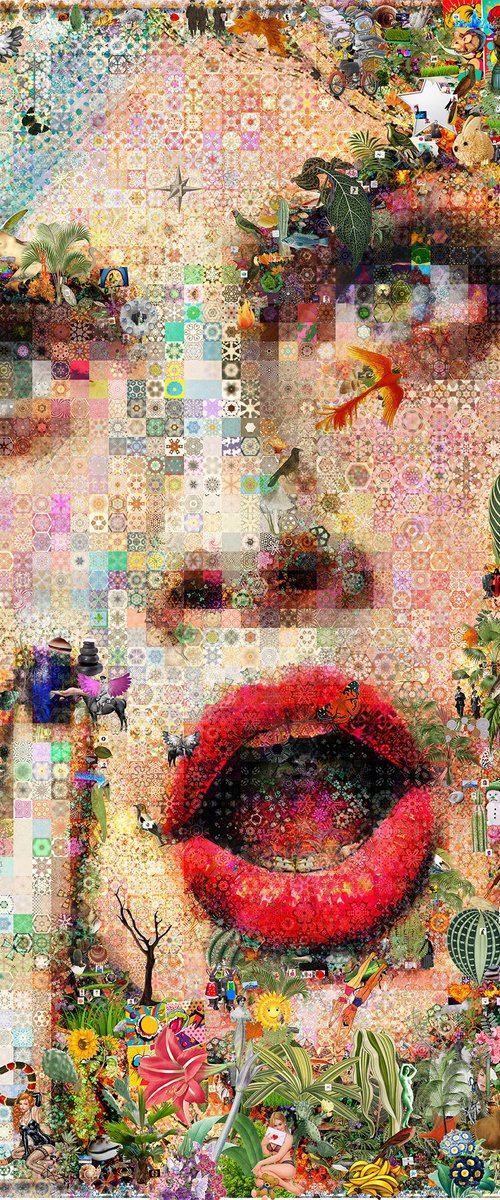 "The Enchantress" Collage by John Lijo Bluefish