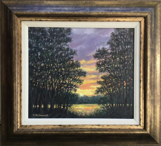 SUNDOWN SYMPHONY - oil 13X15