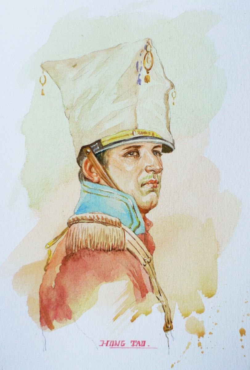 watercolour portrait of general #16-5-10 by Hongtao Huang